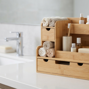 Bamboo Bathroom Organizer