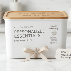 Custom Personalized Home & Daily Essentials (Base Payment Unit)